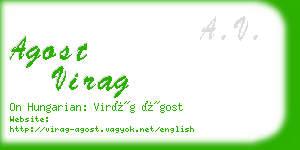 agost virag business card